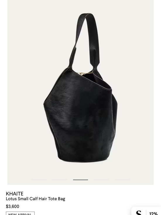 KHAITE Handbags - KHAITE Black Calf-Hair Sculptural Tote